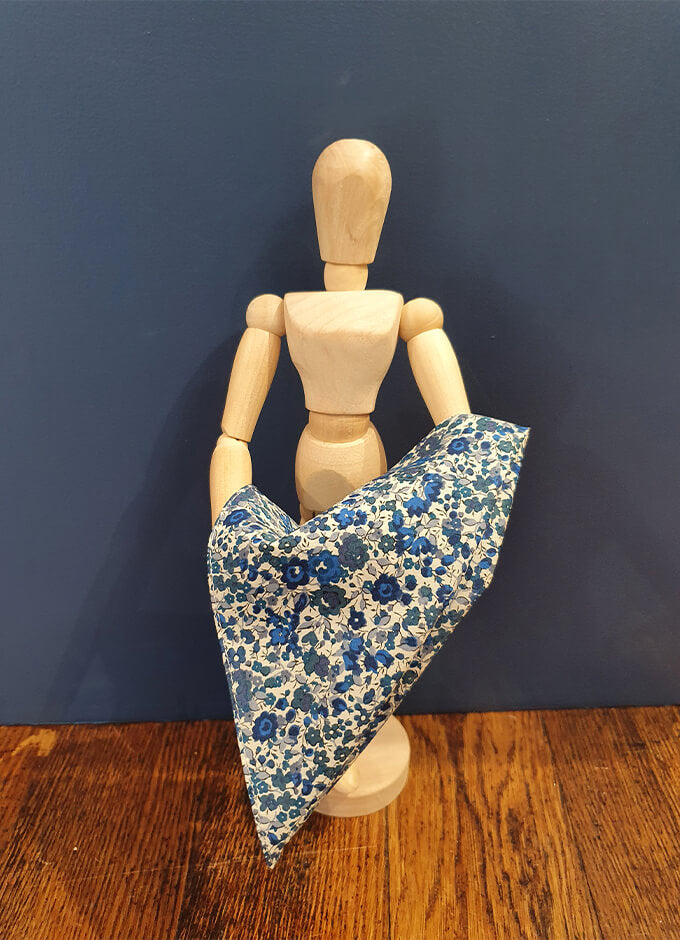 Pocket Square | Emma & Georgina Blue | Made With Liberty Fabric