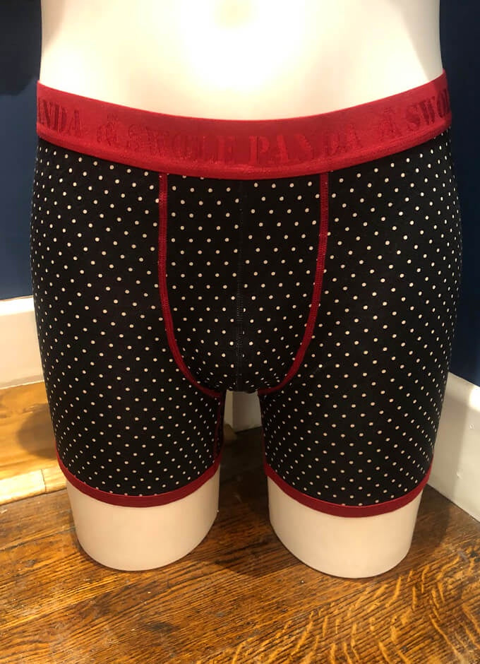 Swole Panda Bamboo Boxers | Black/White Spot