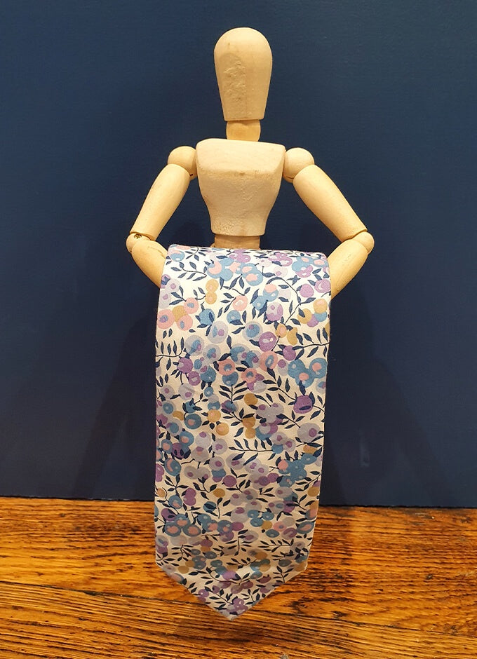 Tie | Wiltshire Bud Blue | Made with Liberty Fabric