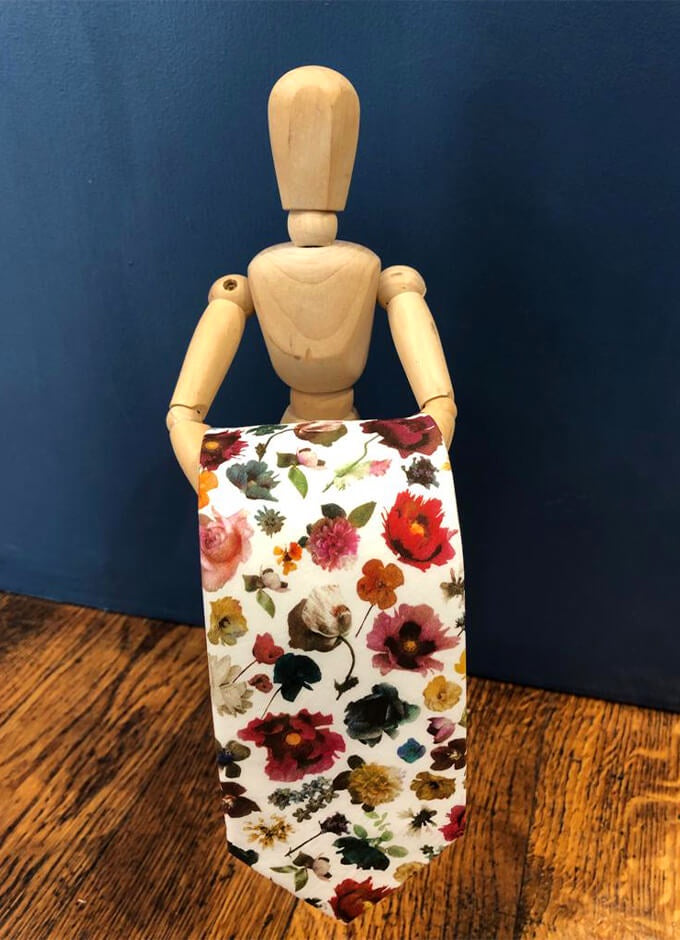 Tie | Floral Edit Ivory | Made with Liberty Fabric