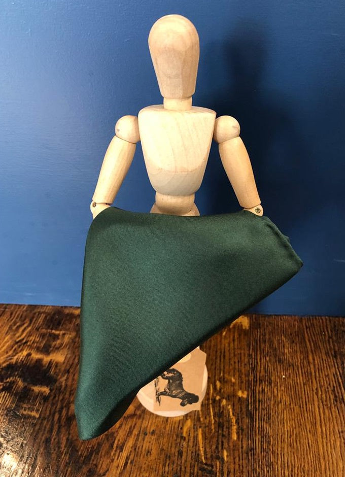 Silk Pocket Square | Bottle Green