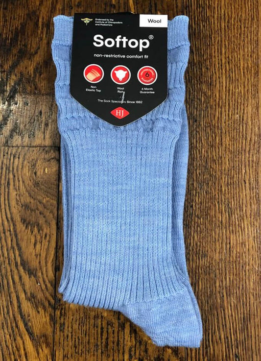 Ladies Softop Wool Socks | Sky Blue