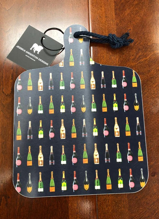 Mini Chopping Board | Navy Champagne and Fizz