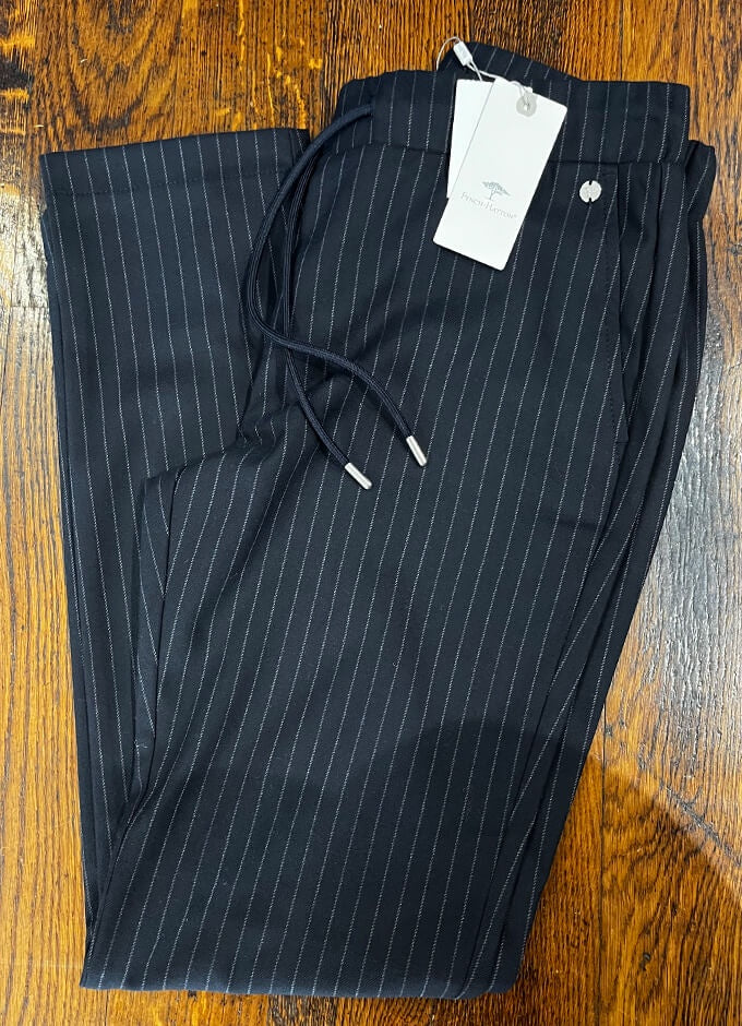 Ladies Trousers | Navy Pinstripe