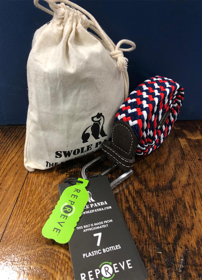 Swole Panda | Red, White and Blue Zigzag Belt