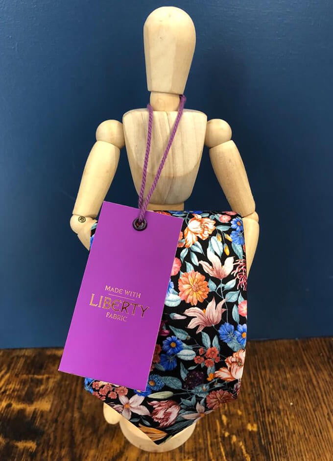 Silk Tie | Royal Garland Orange | Made with Liberty Fabric