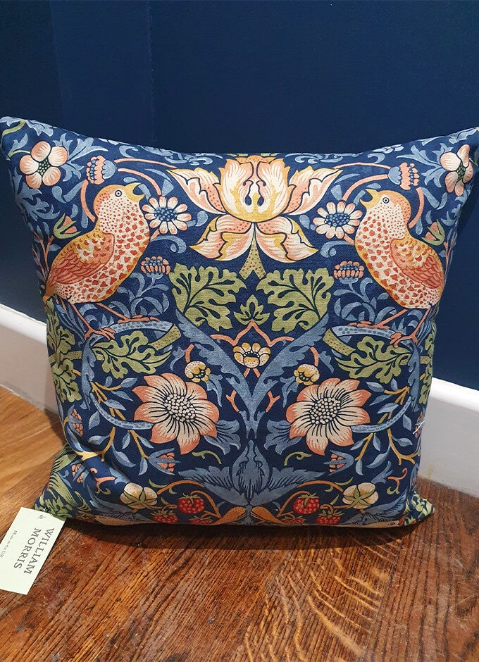 William Morris Indigo Strawberry Thief | Cushion