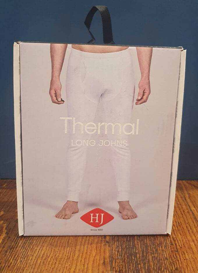 Cotton Rich Thermal Long Johns | White