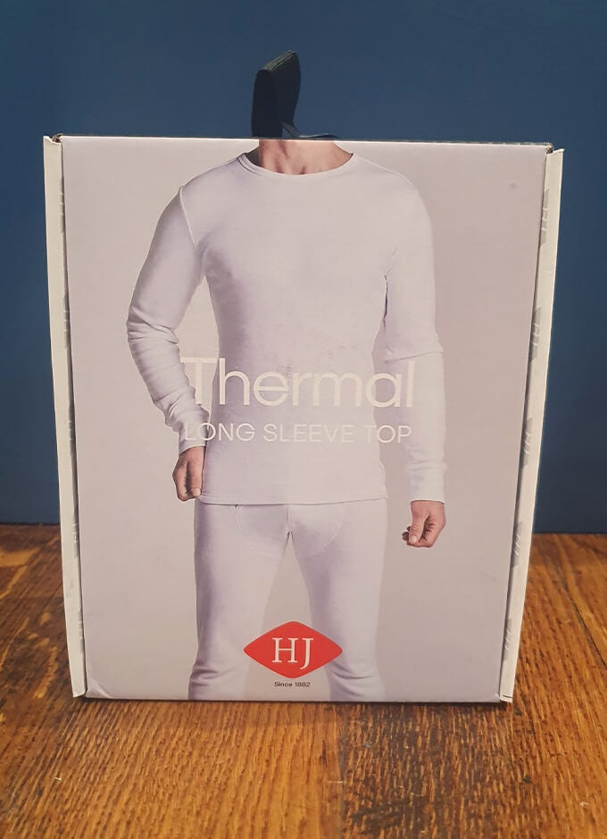 Cotton Rich Thermal Long Sleeve Top | Black