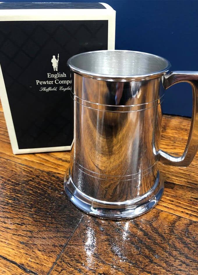 English Pewter | 1pt Straight Line Pewter Tankard
