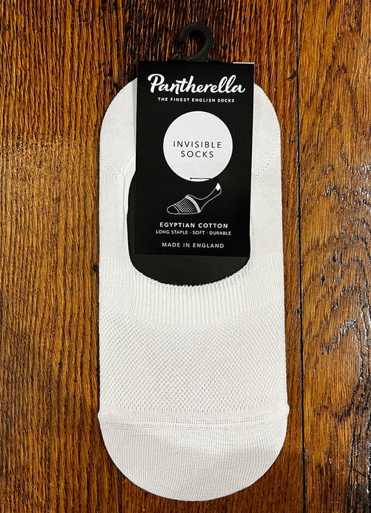 Ladies Seville Egyptian Cotton Invisible Socks | White