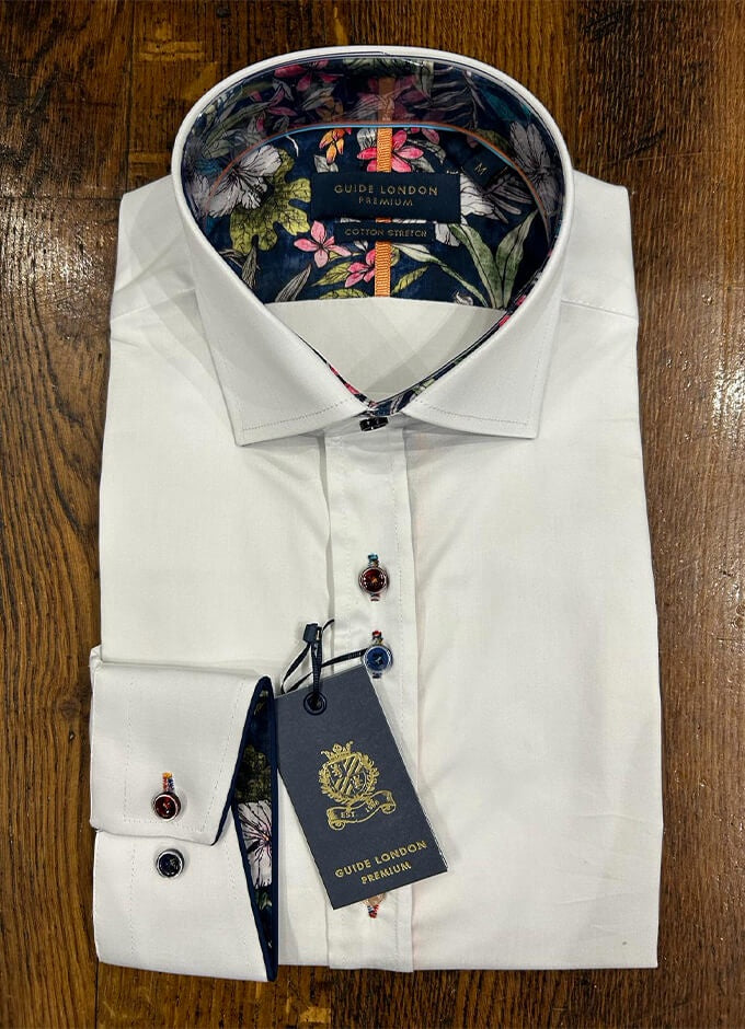 White Shirt | Floral Trim SS24