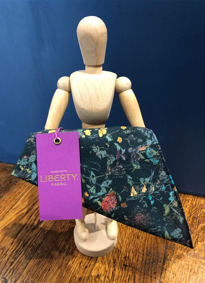 Pocket Square | Wild Flowers Green | Made with Liberty Fabric