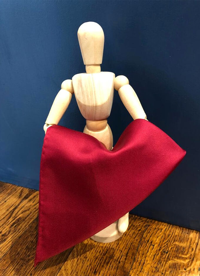 Silk Pocket Square | Wine