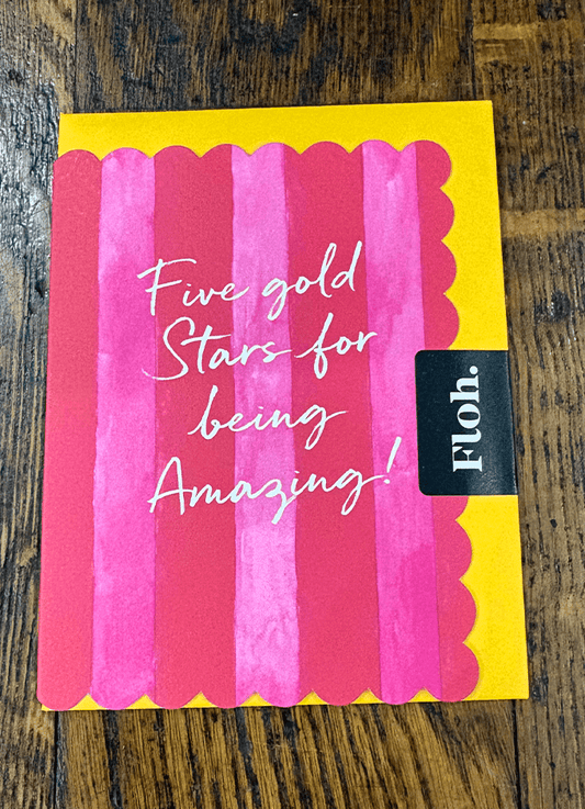 Five Gold Stars | Red | Picky Bits | Card