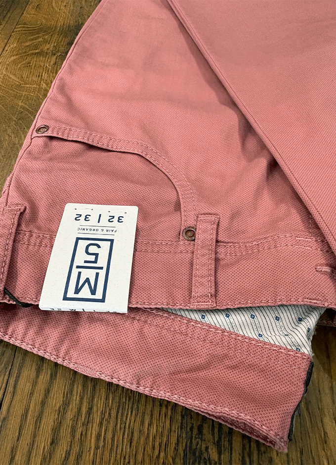 Five Pocket Trousers | Soft Micro Print | Dusty Pink