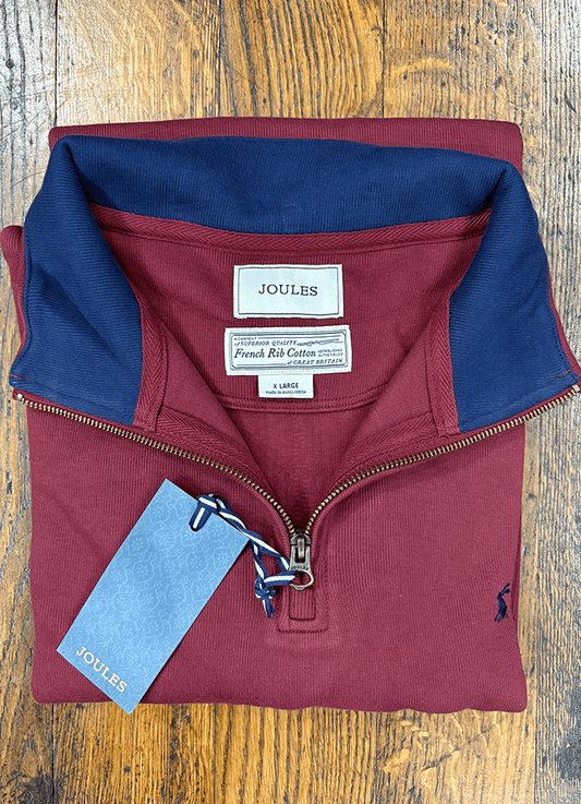 Alistair 1/4 Zip Jumper | Burgundy