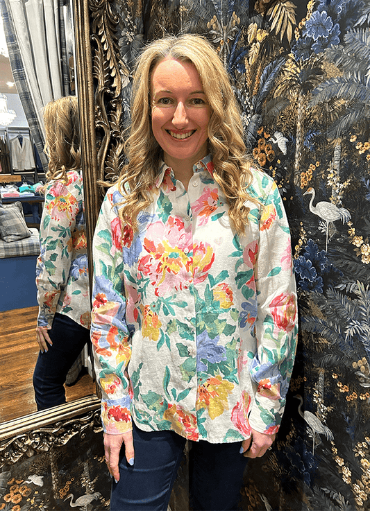 Anna Linen Shirt | Multi Floral