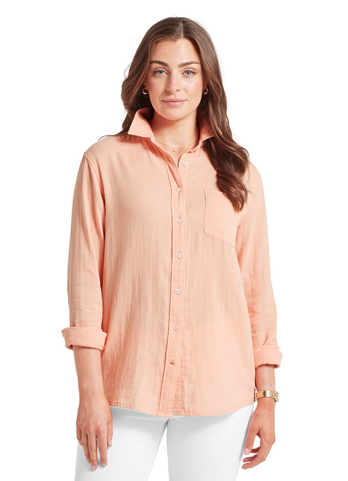 Schoffel | Ashdon Shirt | Coral Peach