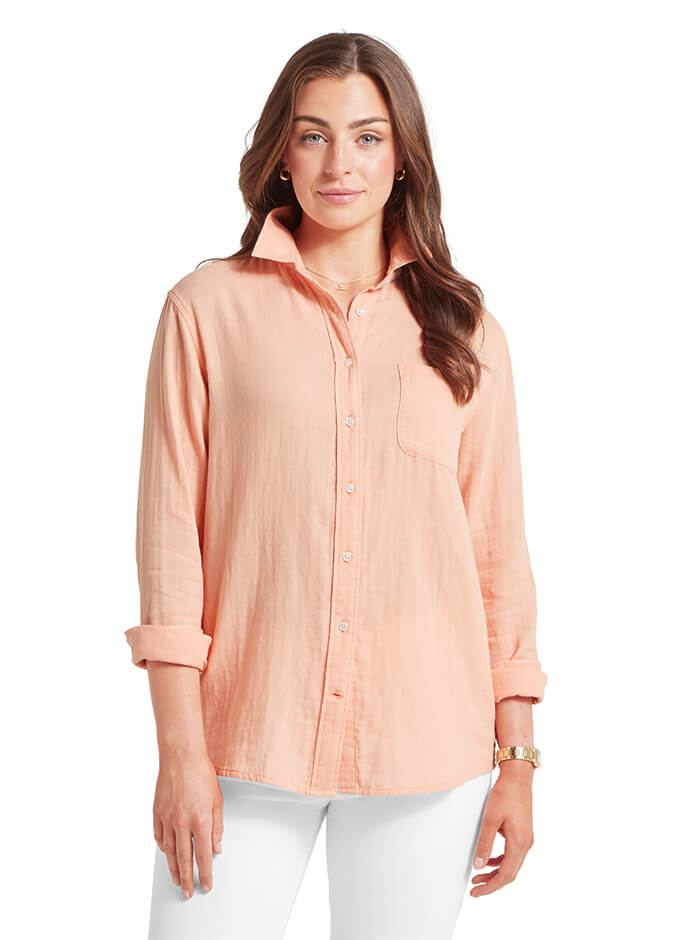 Ashdon Shirt | Coral Peach