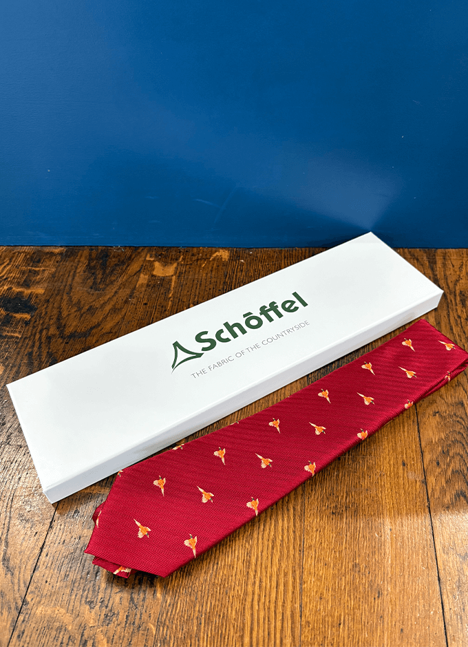 Ashford Silk Tie | Chilli Pheasant | Red