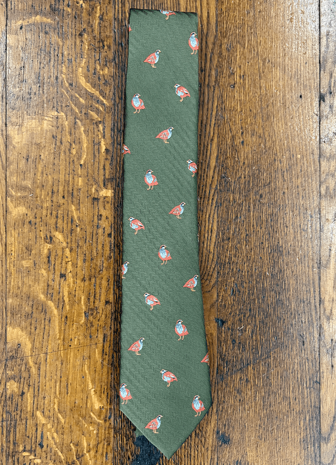 Ashford Silk Tie | Forest French Partridge