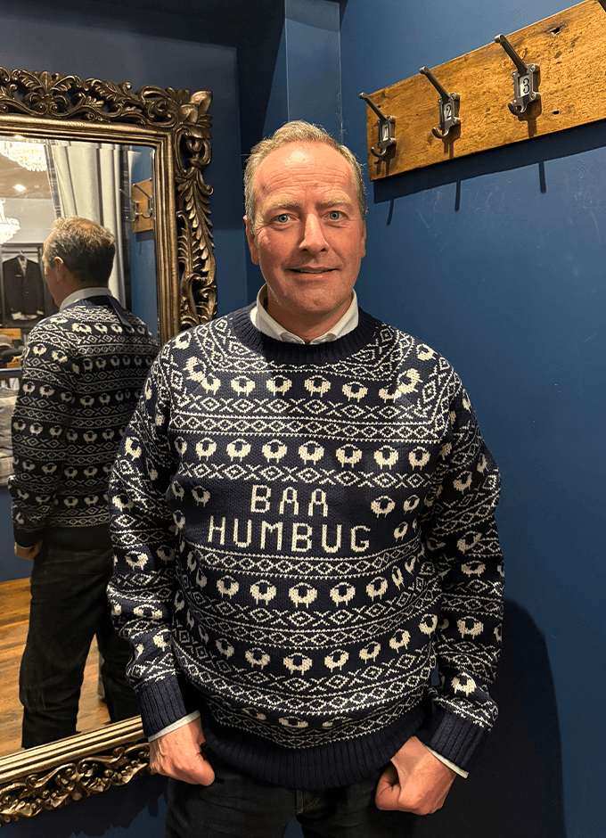 Baa Humbug Jumper | Navy