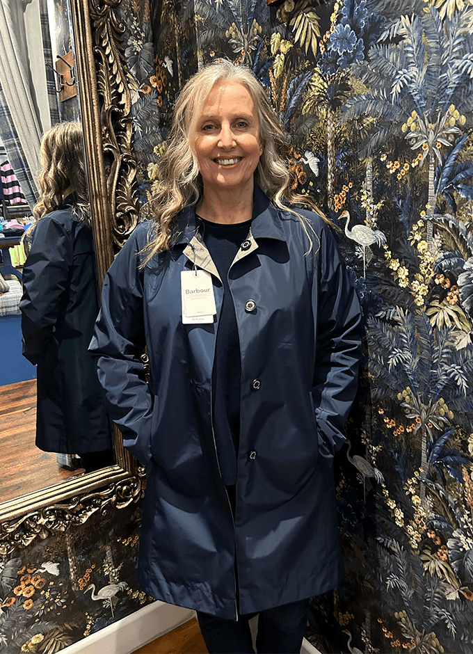 Babbity Reversible Showerproof Jacket | Navy/Tartan