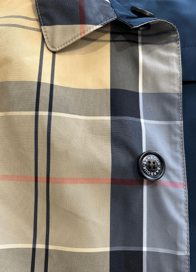 Babbity Reversible Showerproof Jacket | Navy/Tartan