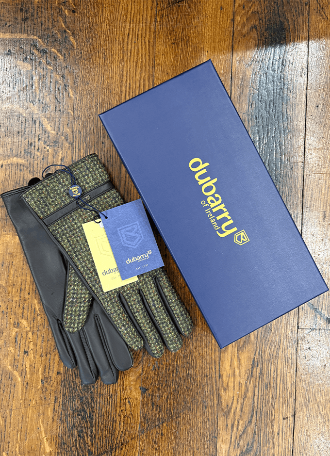 Ballycastle Ladies Tweed Leather Gloves | Heath