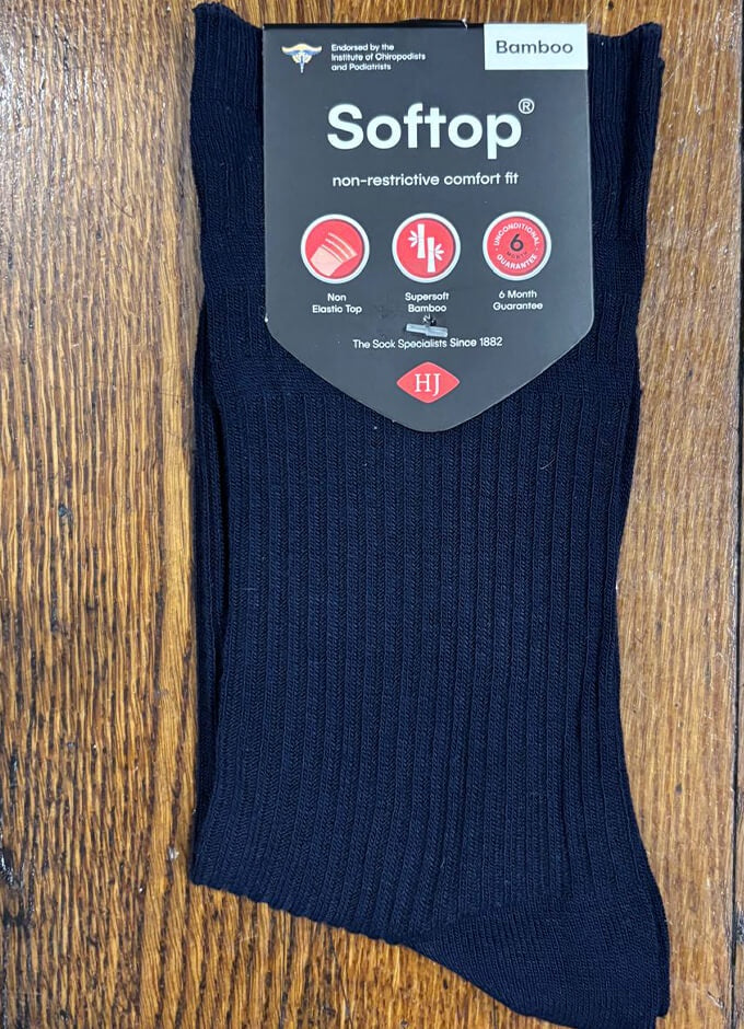 Ladies Softop Bamboo Socks | Navy