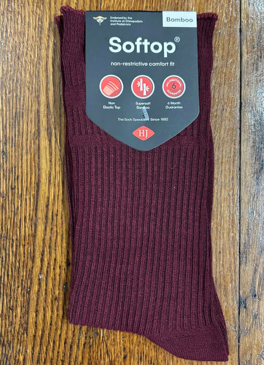 Ladies Softop Bamboo Socks | Wine