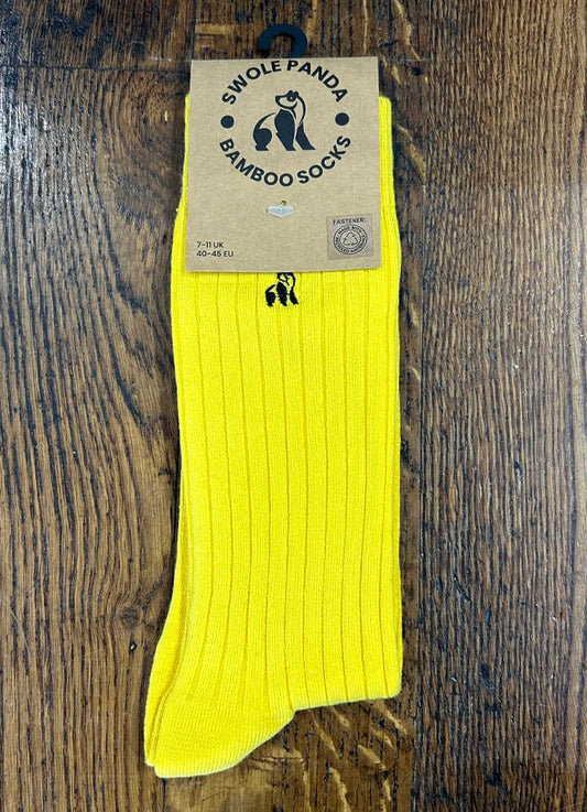 Swole Panda | Banana Ribbed Socks
