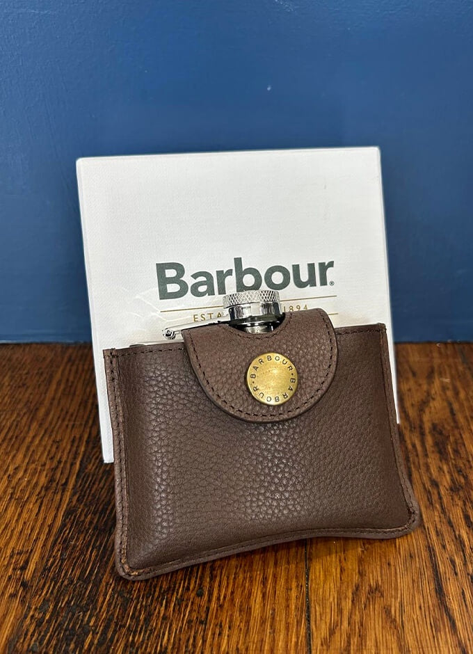 Barbour | 4oz Hinged Hip Flask |