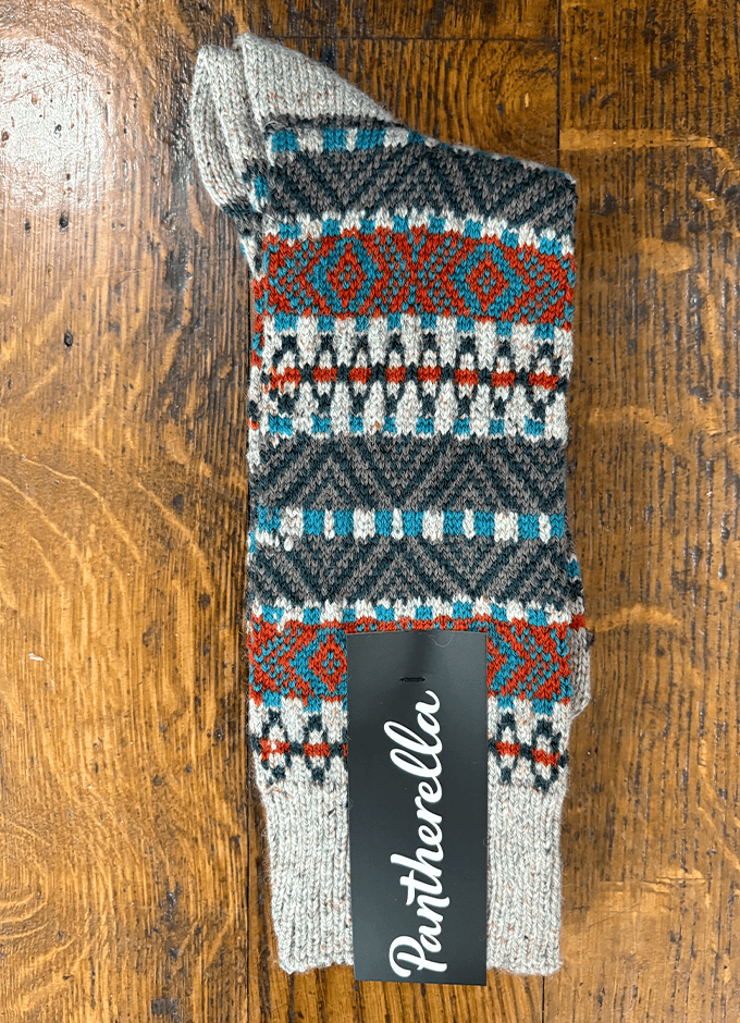 Beck Fairisle Socks | Natural Fleck