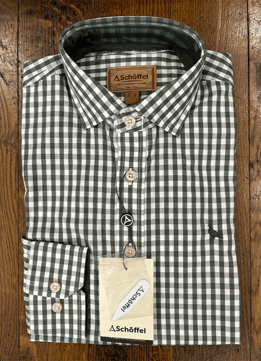 Thorpeness Tailored Shirt | Beetle Green Check