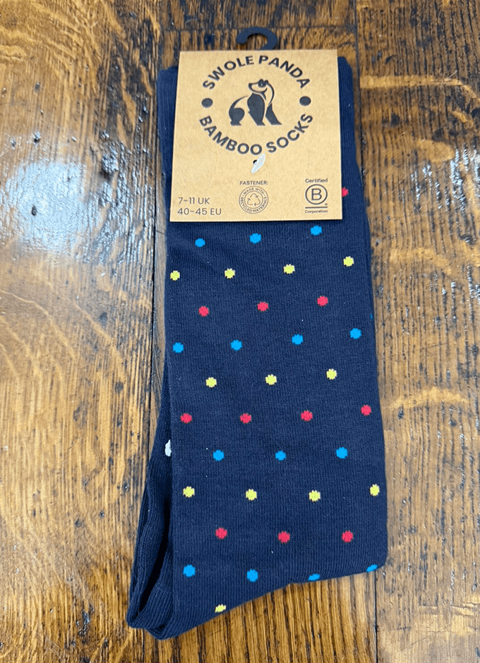 Swole Panda | Black with Multi Spot Socks