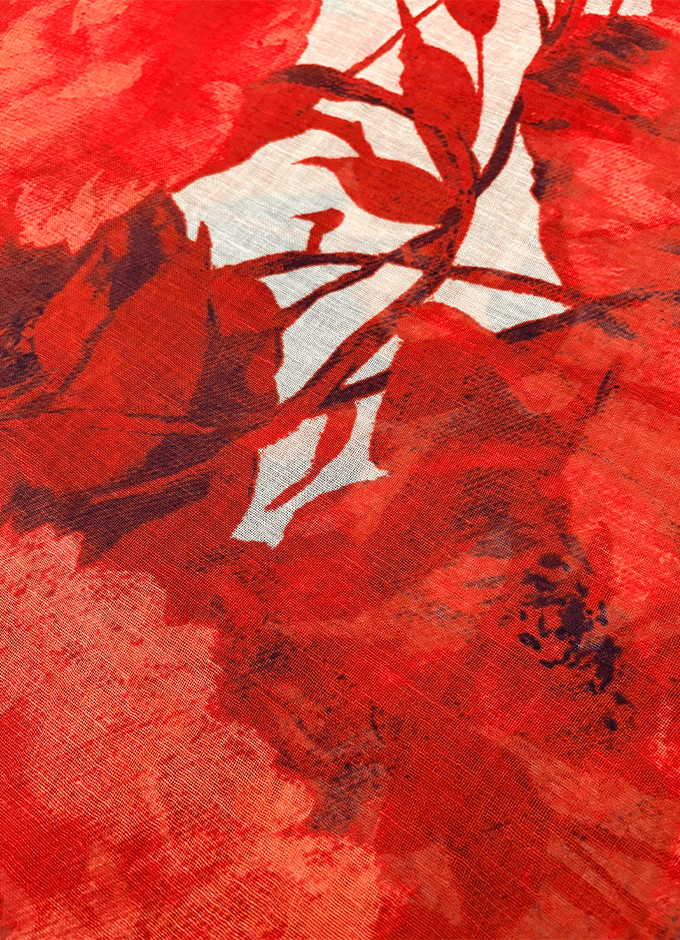 Linen Cotton Mix Scarf | Rouge Blooms