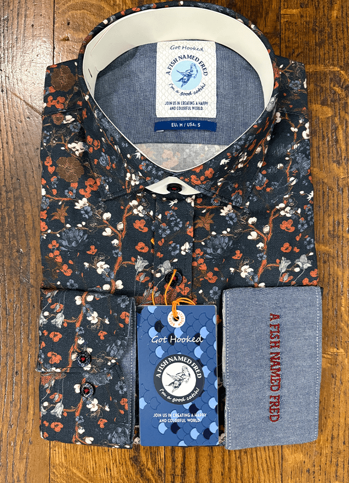 Fish Named Fred | Blossom Shirt LS | Navy