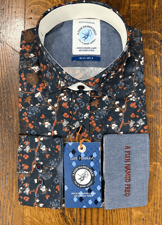 Fish Named Fred | Blossom Shirt LS | Navy