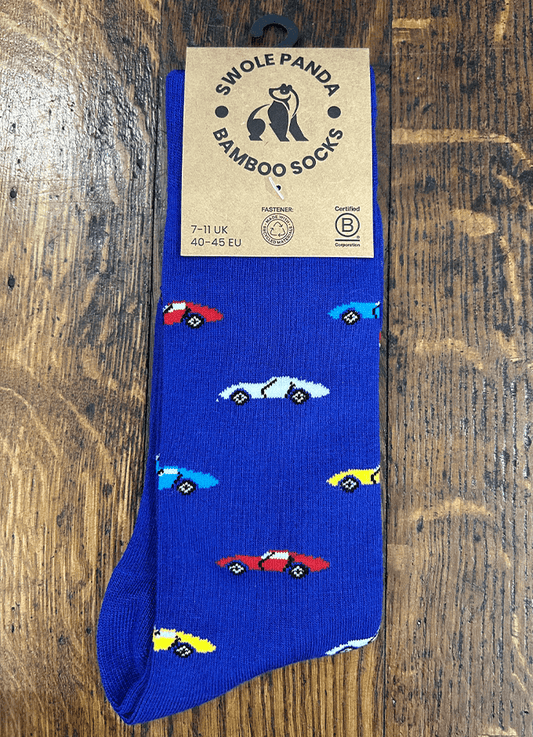 Swole Panda| Blue Classic Car Socks