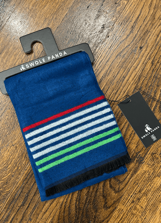 Navy Fine Stripe Bamboo Scarf