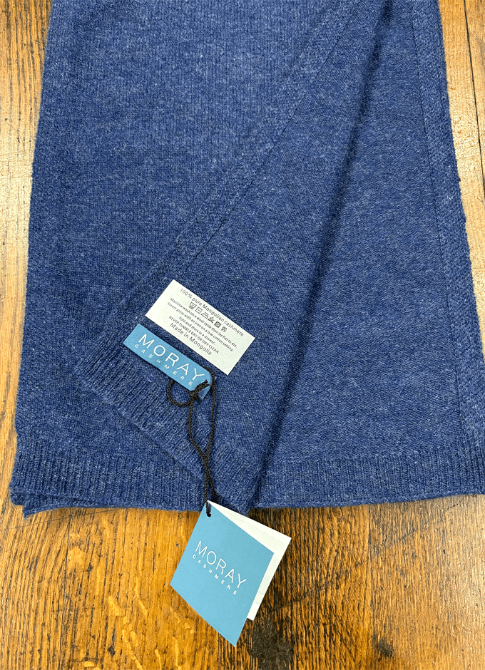 Long Plain Scarf | Denim