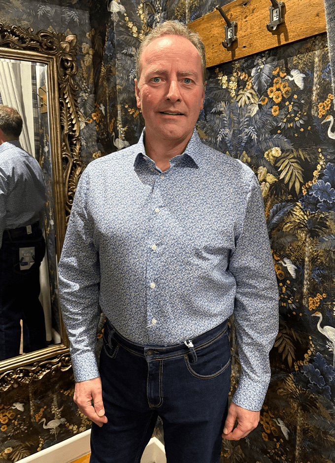 Luxor Business Shirt | Modern Fit | Blue Floral
