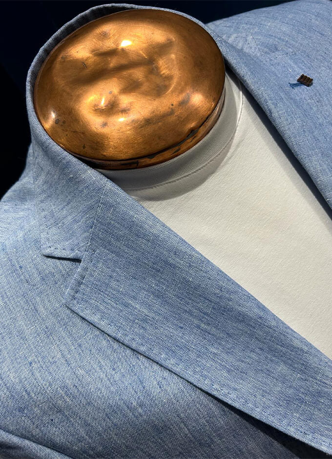 Pure Linen Jacket | Blue