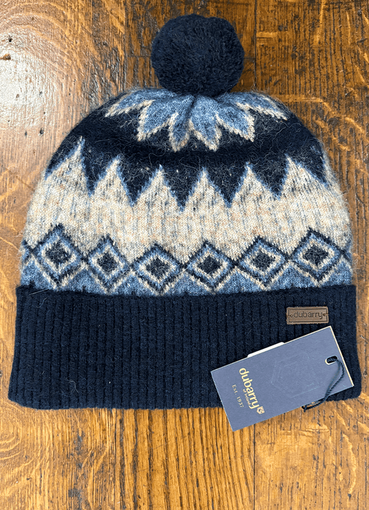 Coolroe Knitted Bobble Hat | Navy Multi