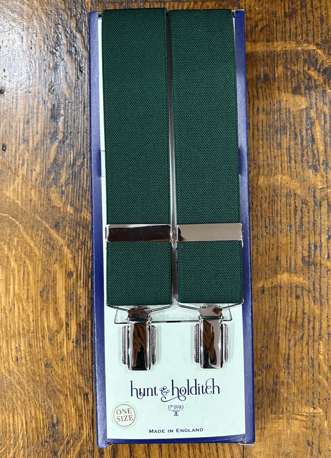 Clip Braces | Bottle Green
