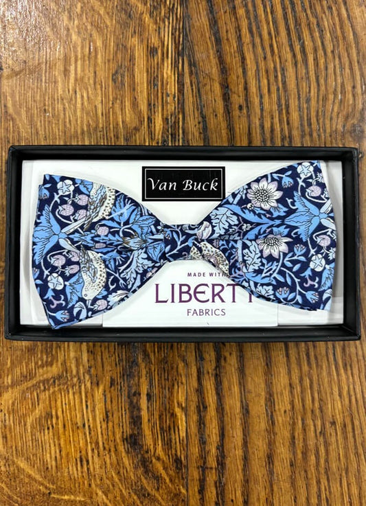 Bow Tie | Strawberry Thief Blue | Made with Liberty Fabric