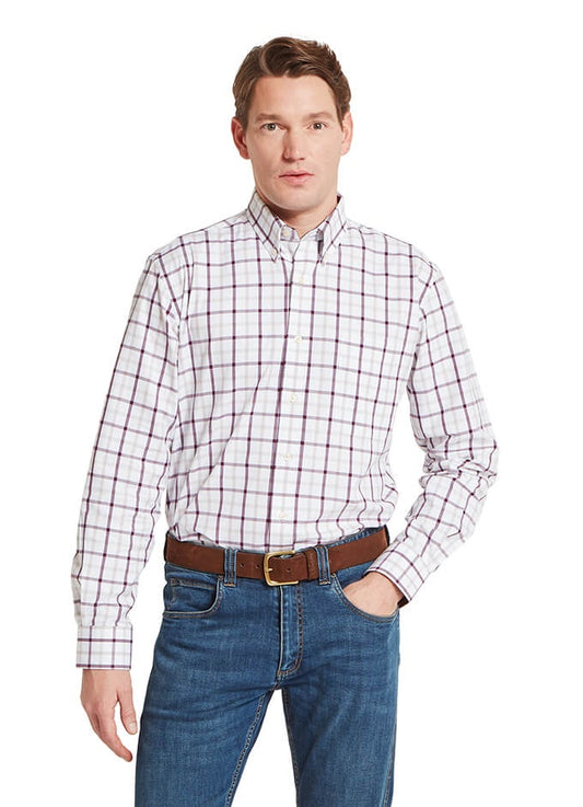 Brancaster Classic Shirt | Beetroot Check