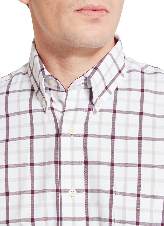 Brancaster Classic Shirt | Beetroot Check